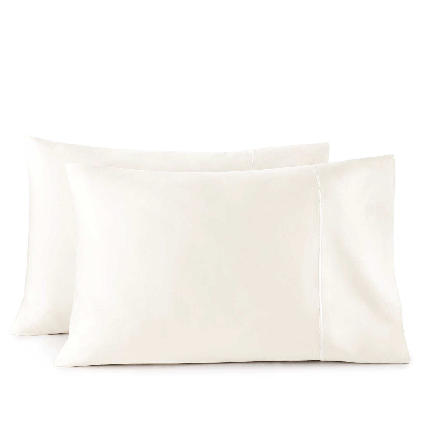 500 Thread Count Pillowcase Set - Organic Cotton Sateen Weave Pair