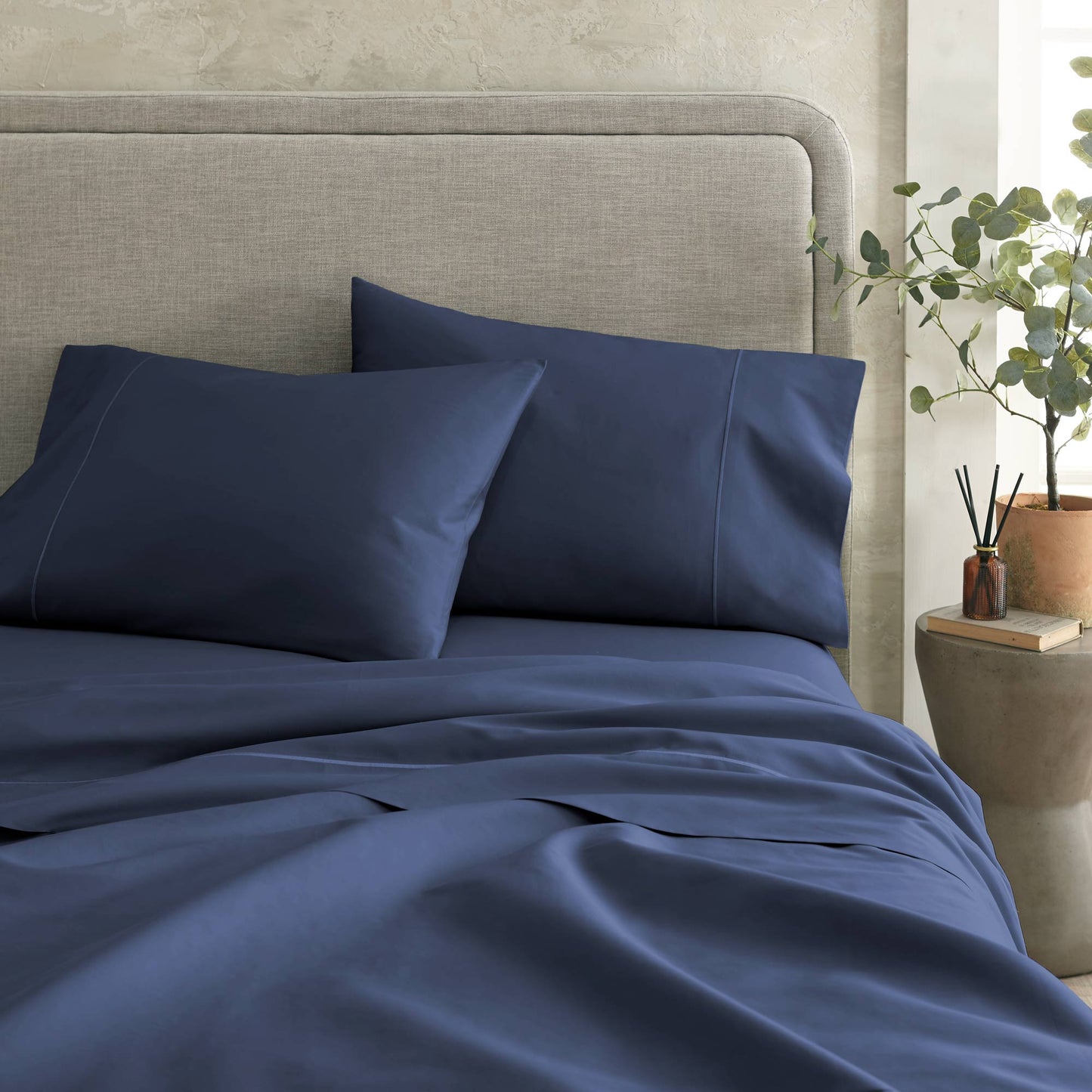 300 TC Sateen Pillowcase Set - Organic Cotton, Fairtrade, Hypoallergenic & Breathable