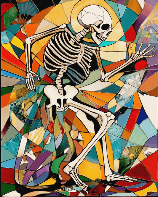 Steppin' Out - Skull & Skeleton Art Prints - 8"x10" Art Print for 11"x14" Frame
