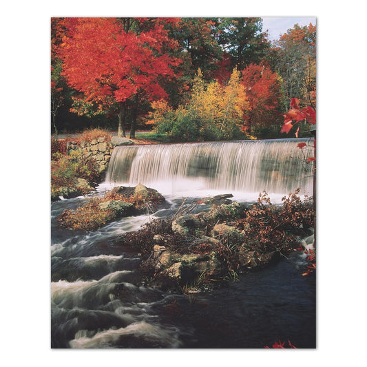 Waterfall Fall Trees Nature Outdoor Home Decor Wall Picture Art Print
