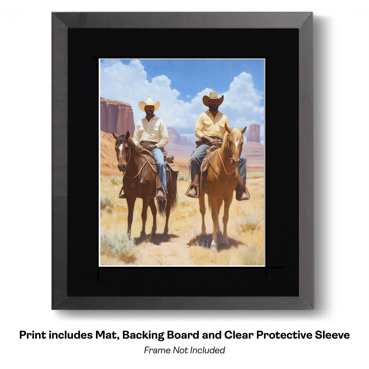 Handsome Cowboy Trio - Cowboy Western Art Prints 8"x10" Artwork