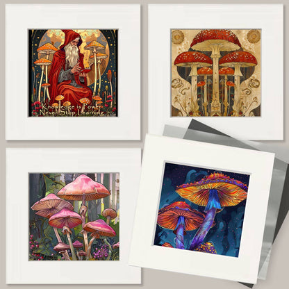 60's Shroom Art - Mushroom Art Prints - 8"x10" Art Print for 11"x14" Frame