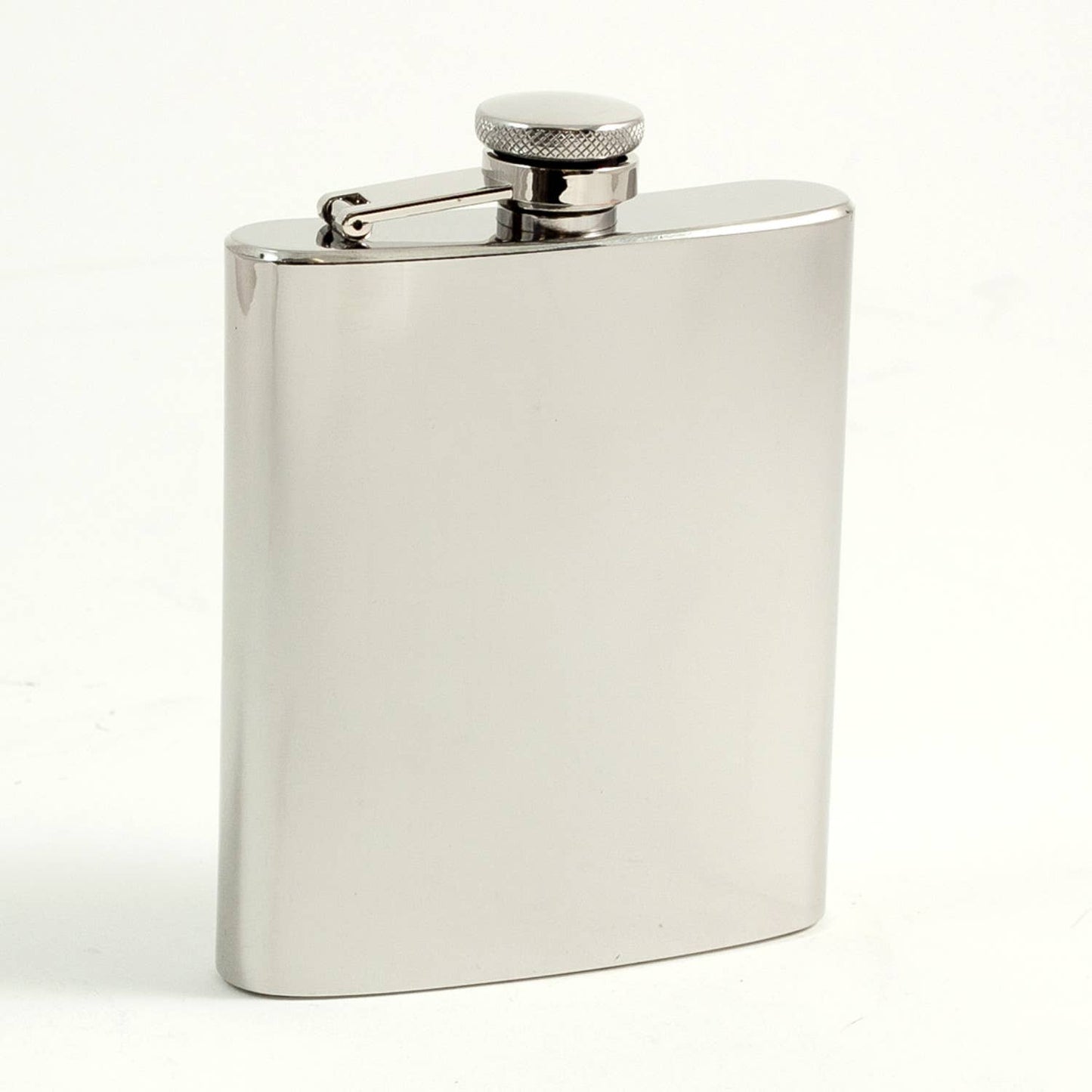 7 oz. Stainless Steel Mirror Finish Flask with Captive Cap