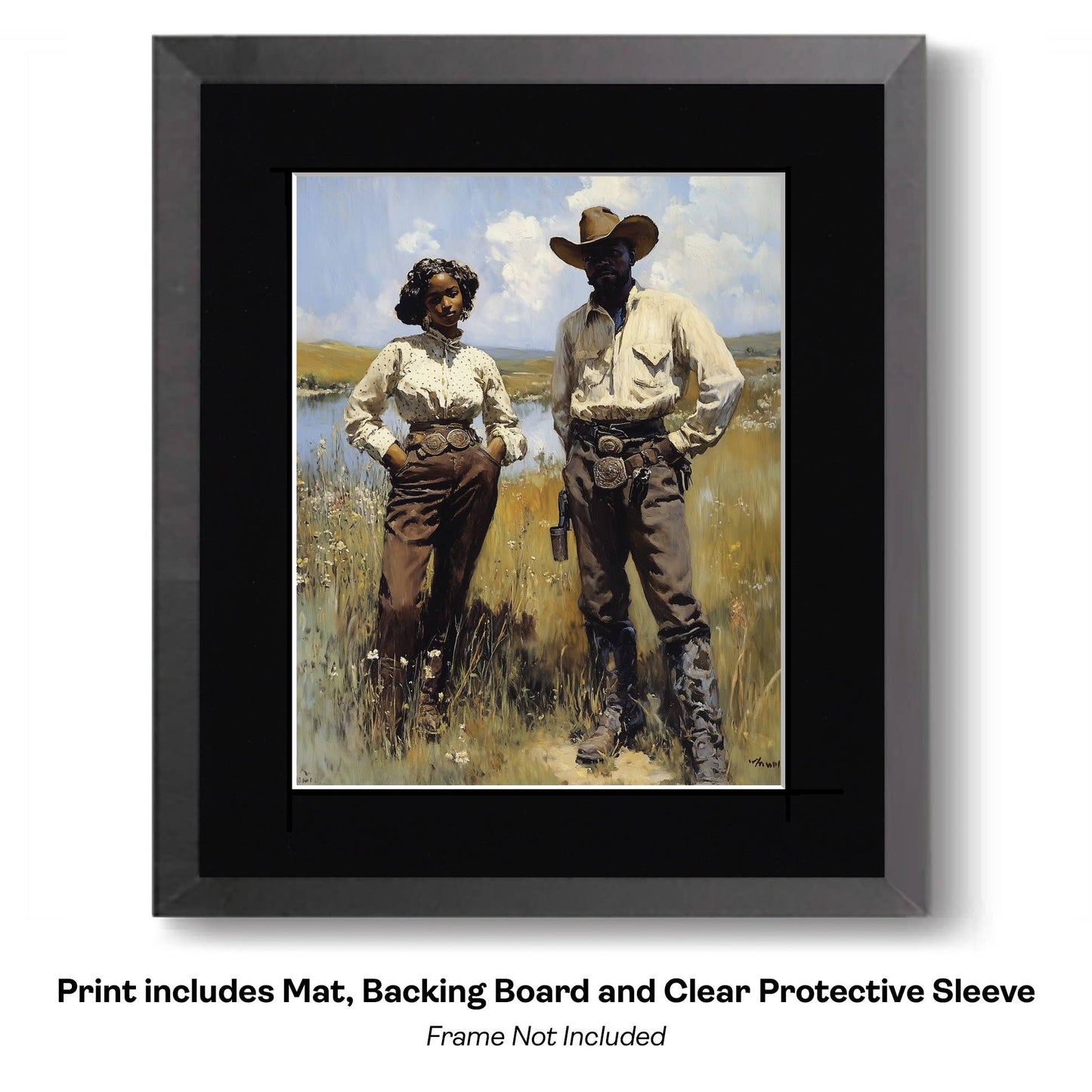 Handsome Cowboy Trio - Cowboy Western Art Prints 8"x10" Artwork