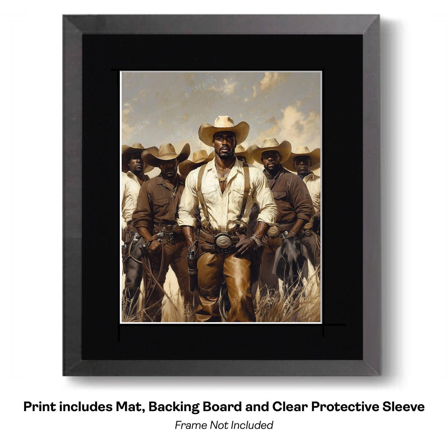 Handsome Cowboy Trio - Cowboy Western Art Prints 8"x10" Artwork