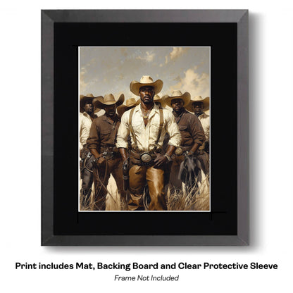Handsome Cowboy Trio - Cowboy Western Art Prints 8"x10" Artwork