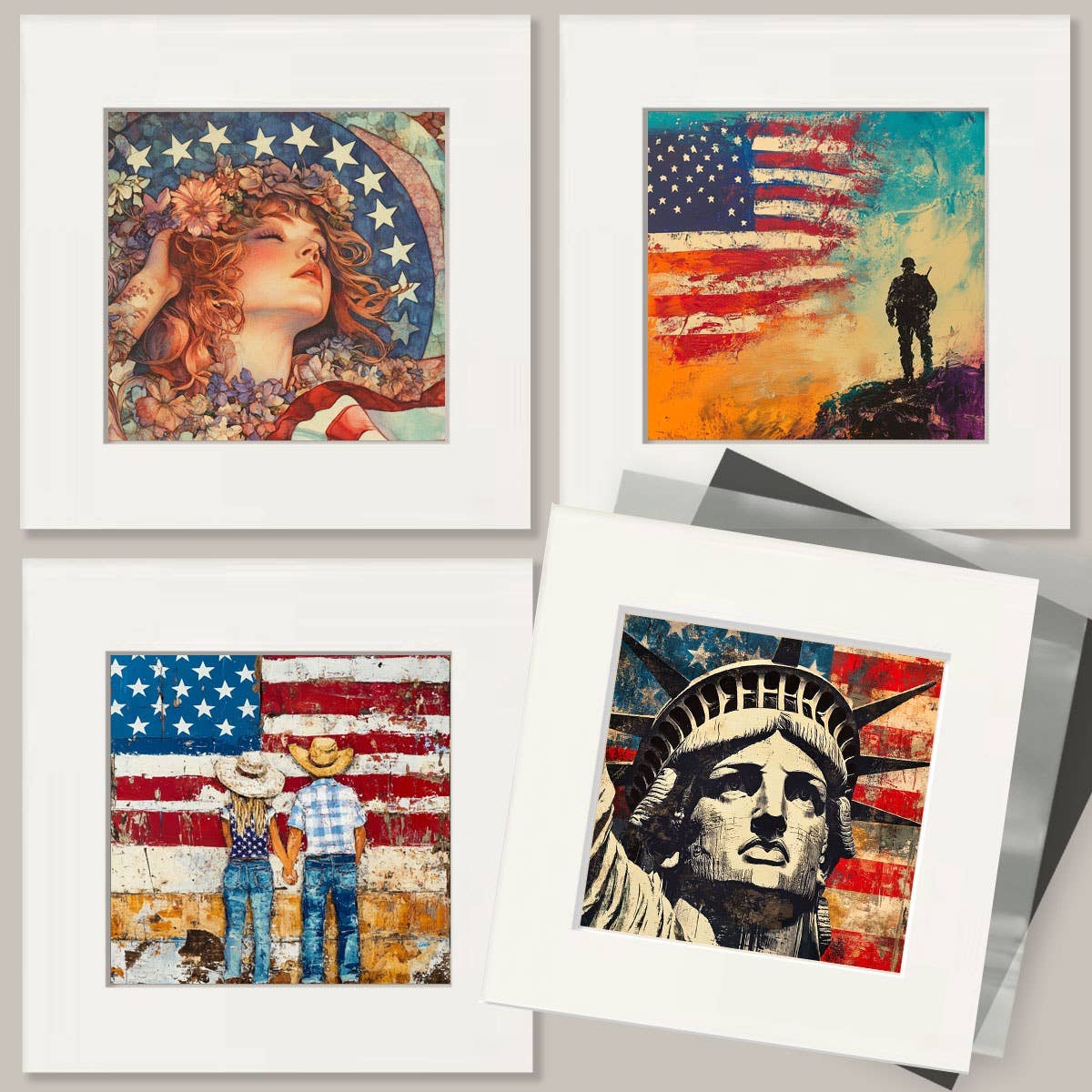 Soldier - American USA Patriotic Wall Art Prints - 8"x10" Art Print for 11"x14" Frame