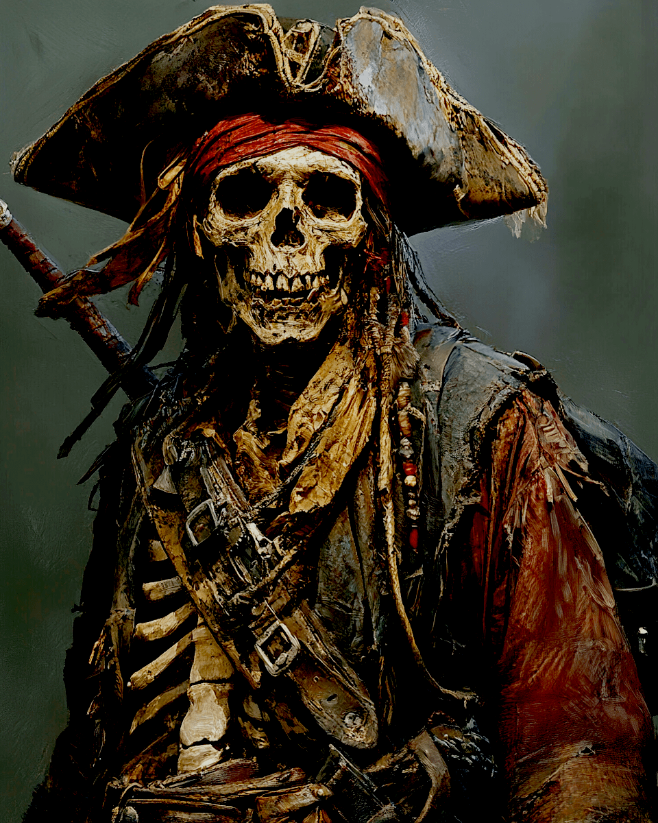 The Late Shipmate - Skull & Skeleton Art Prints - 8"x10" Art Print for 11"x14" Frame