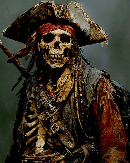 The Late Shipmate - Skull & Skeleton Art Prints - 8"x10" Art Print for 11"x14" Frame