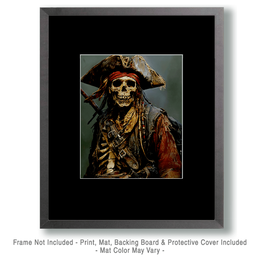 The Late Shipmate - Skull & Skeleton Art Prints - 8"x10" Art Print for 11"x14" Frame