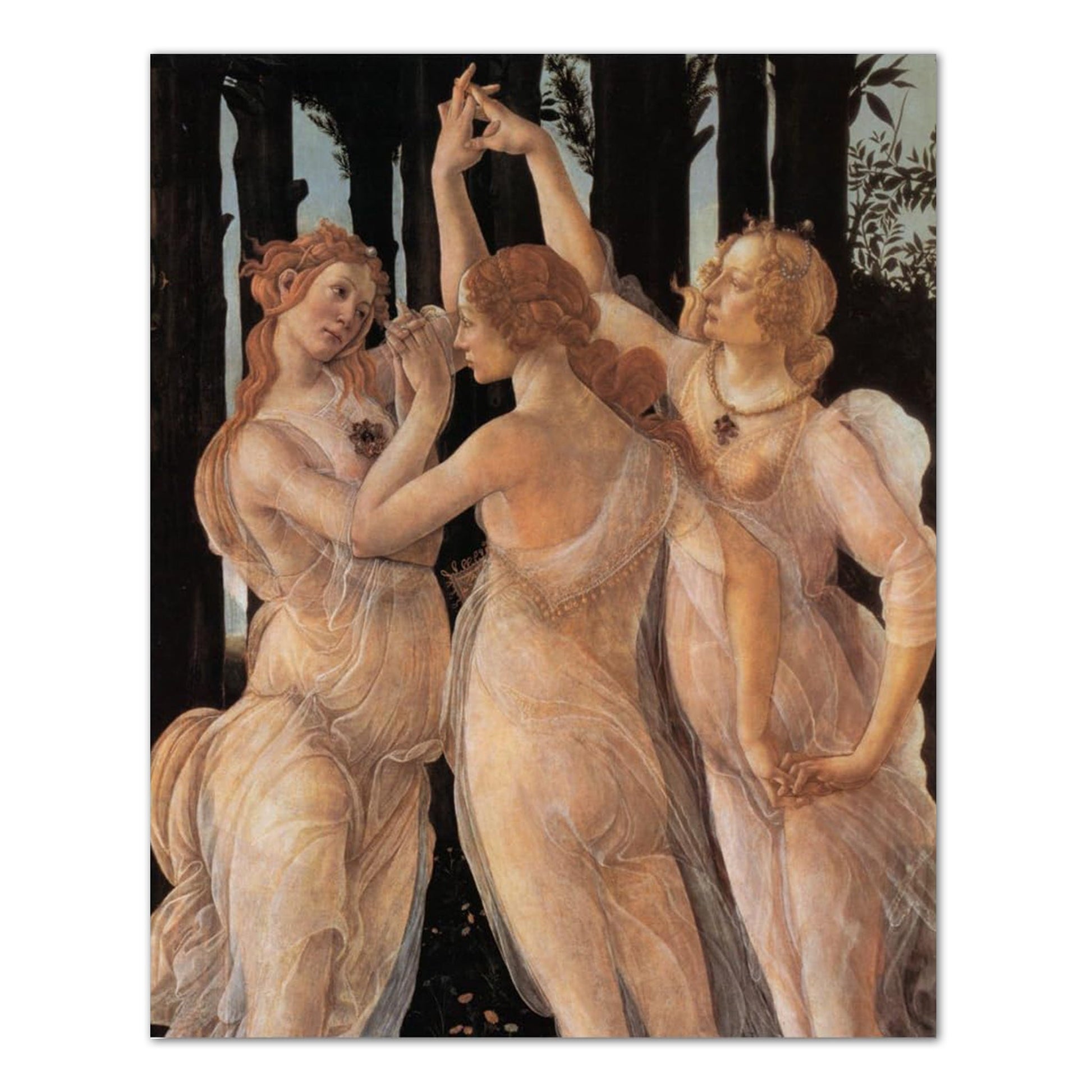 Lady Victorian Three Graces of Mercury Botticelli Wall Picture 8x10 Art Print