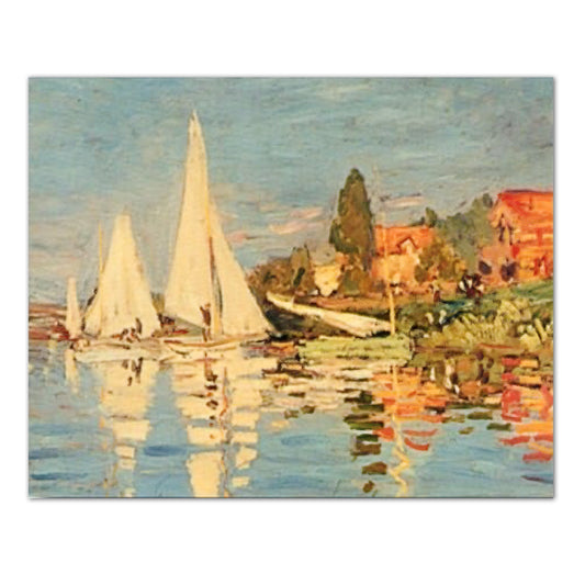 Claude Monet French Sailboat Ocean Beach Landscape Wall Picture Art Print