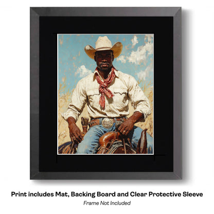 Handsome Cowboy Trio - Cowboy Western Art Prints 8"x10" Artwork