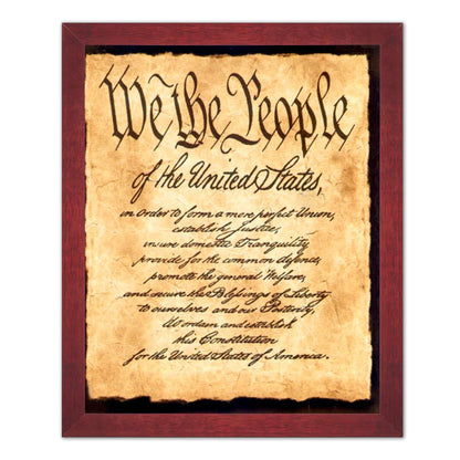 "We The People" Preamble to Constitution Democracy Bill of Rights Art Print 16x20 (with Frame Options)