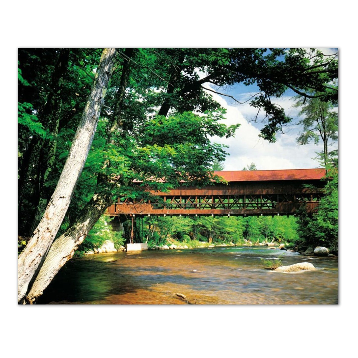 Old Swift River Wood Covered Bridge Photo Wall Picture 8x10 Art Print